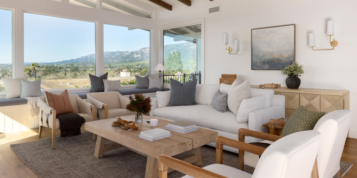 Living Room View in Santa Barbara House by Madison Nicole Design