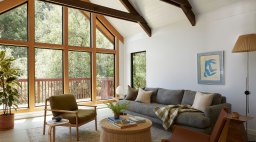 Living Room Windows in Mill Valley House by Field Theory