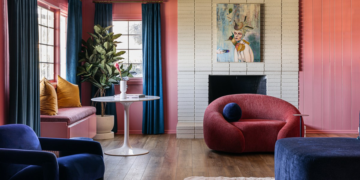 Living Space in Barbie Pink House by Raelena Vasquez