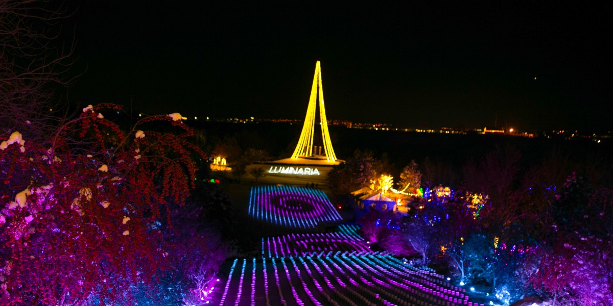 sign of luminaria from top of hill