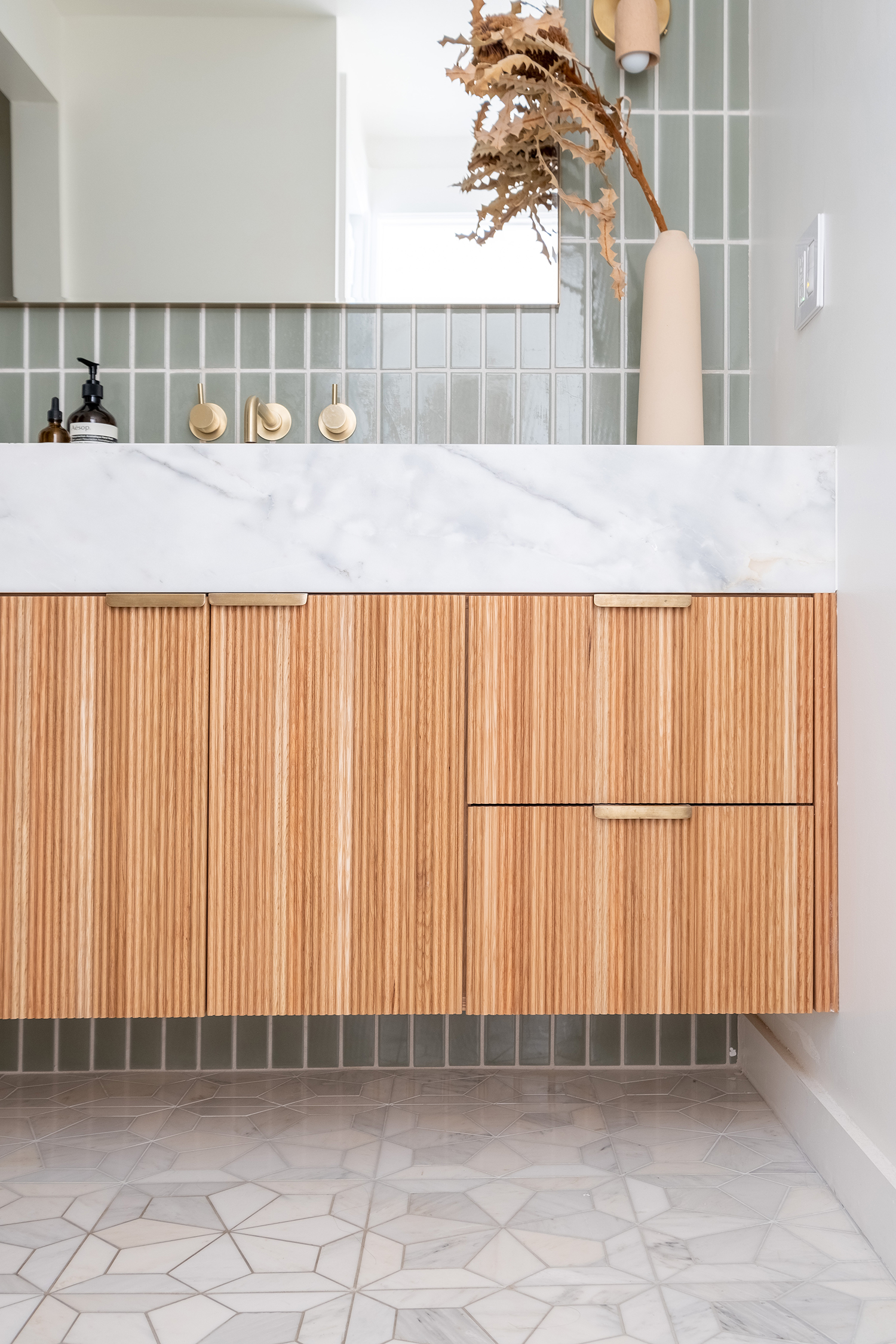 Marble Floors in Oakland Condo by Gina Rachelle Design