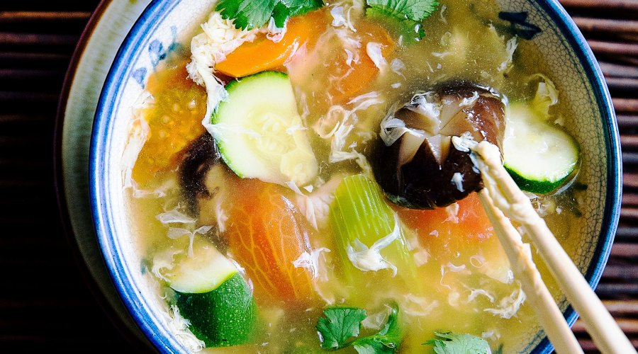 Martin Yan: Vegetable Egg Drop Soup