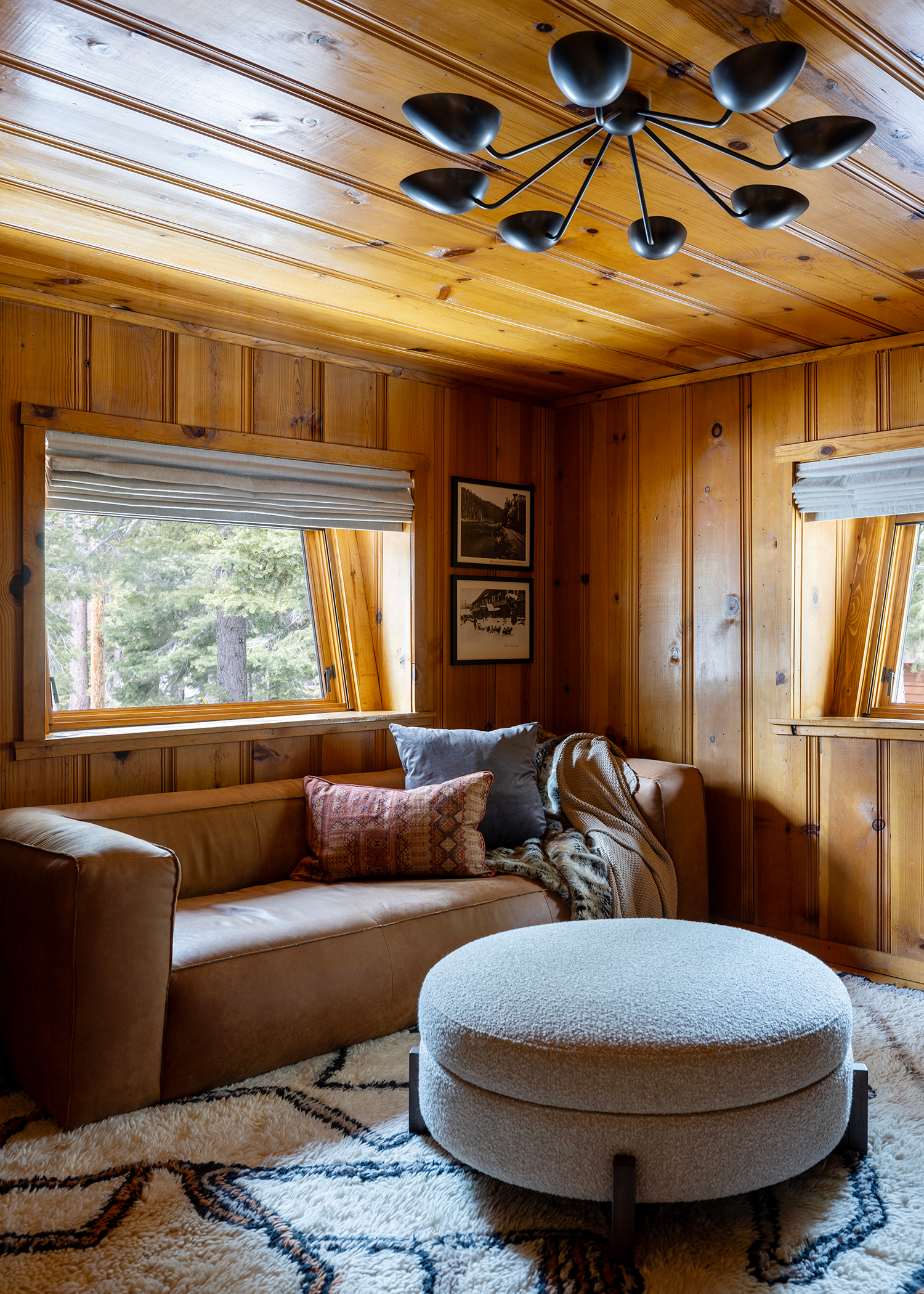 Media Room Lake Tahoe Cabin by Yen Collective