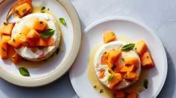 Melon and Greek Yogurt Panna Cotta