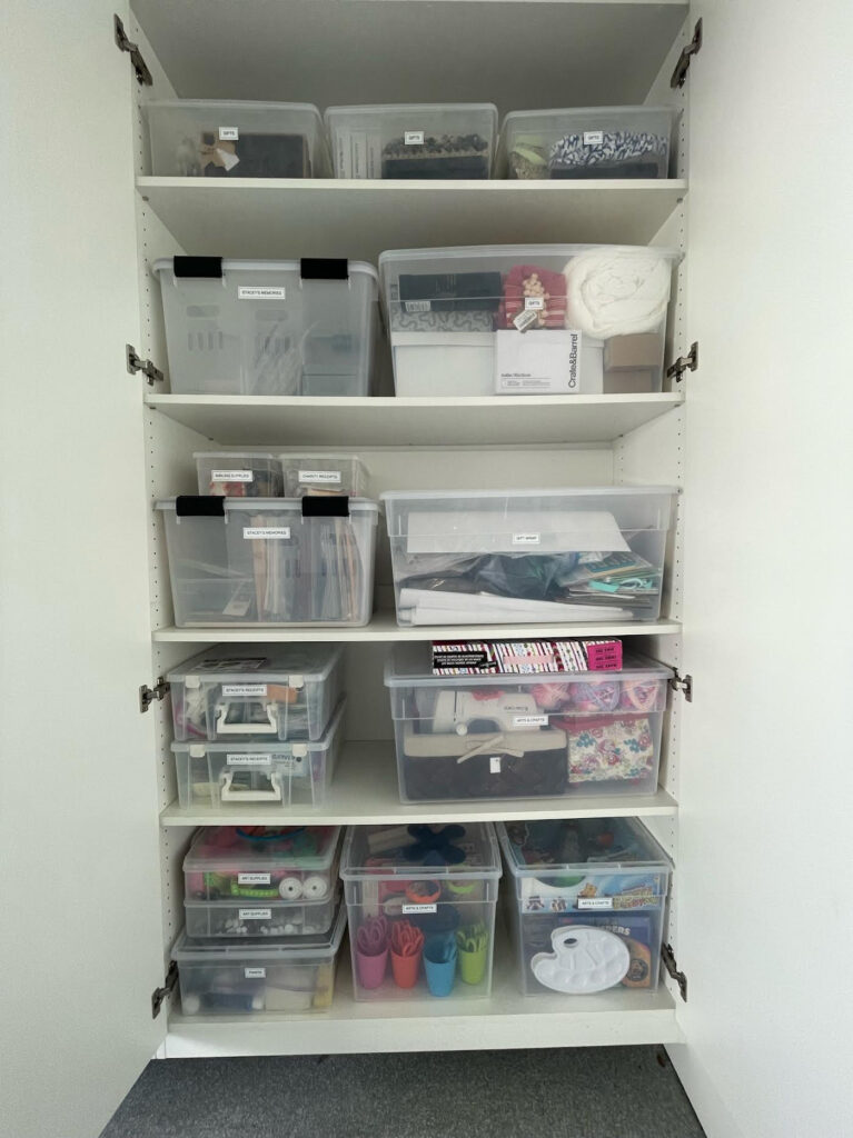 Memorabilia Boxes in Garage