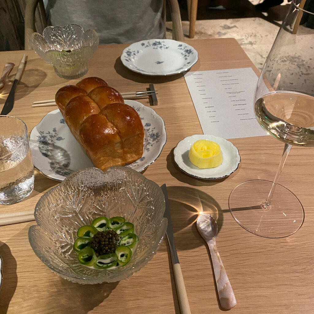 Milk Bread and Caviar at Kato