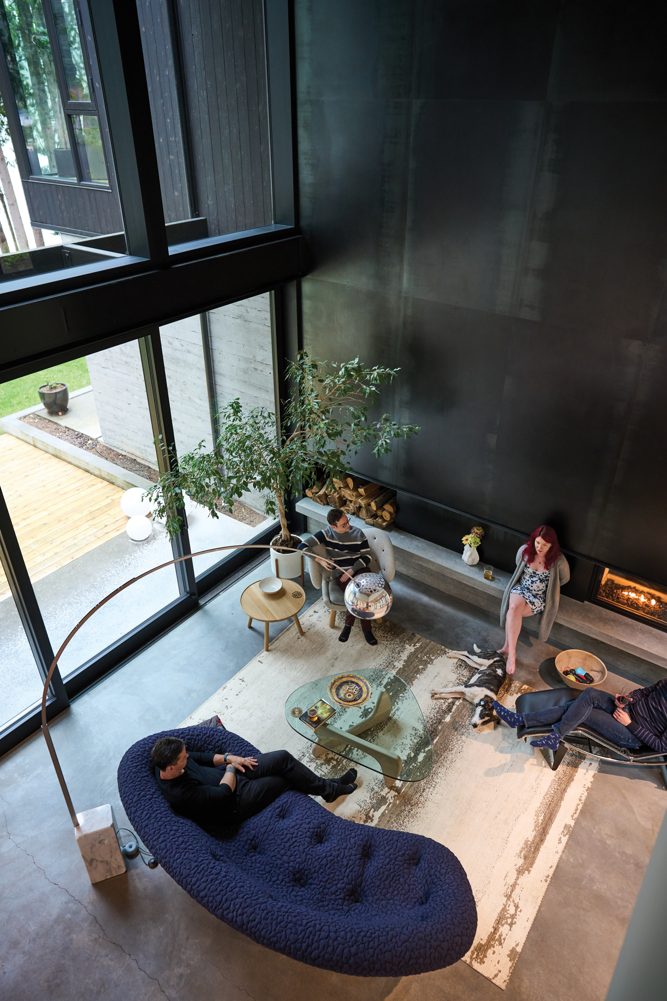 Minecraft House Seating Area Overhead