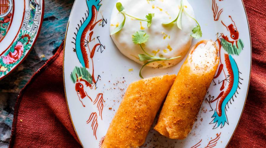 King Crab Rangoon with Garlic Cheese Dip