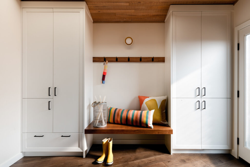 Mudroom in Camano Island House by Shannon Adamson