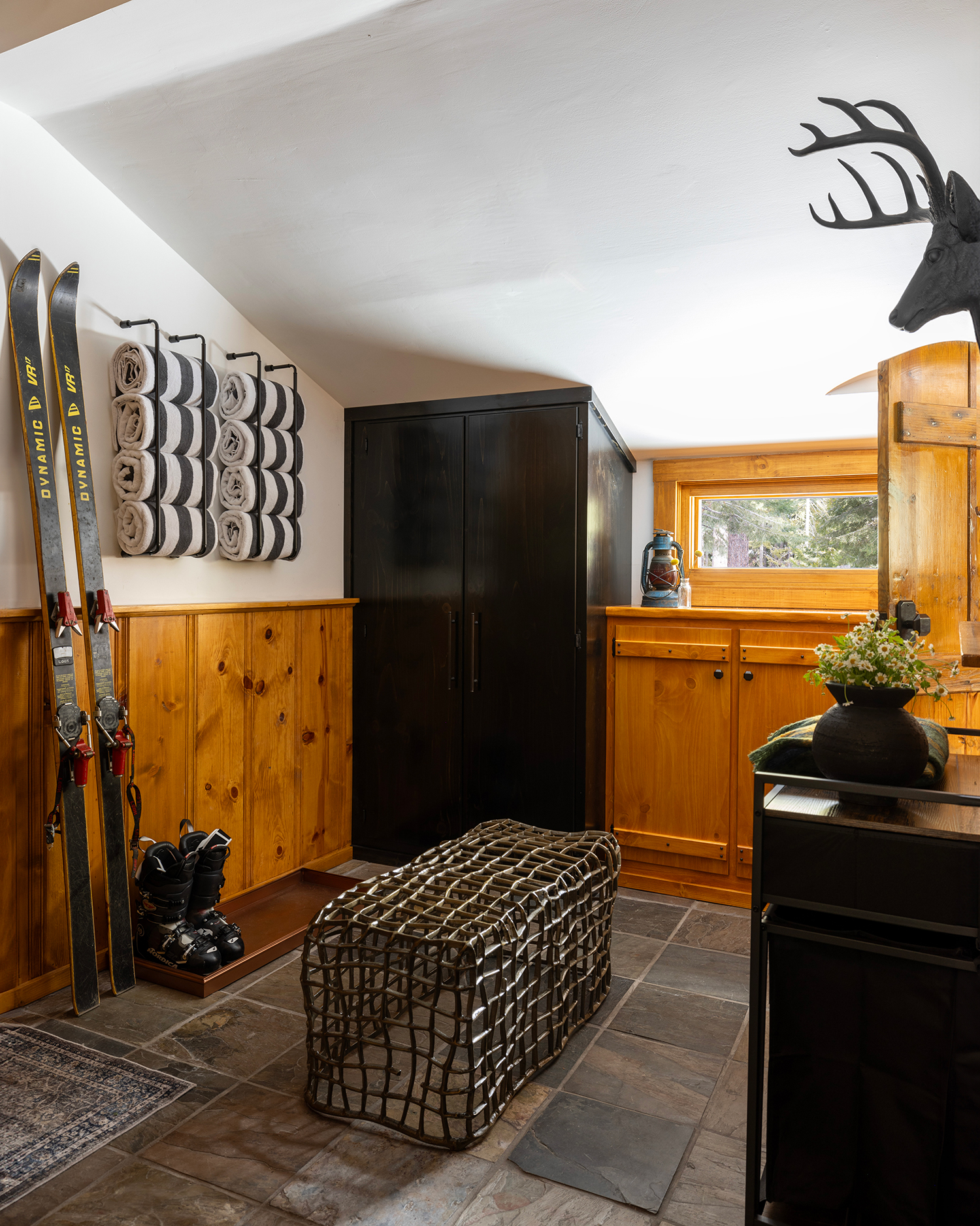 Mudroom Lake Tahoe Cabin by Yen Collective