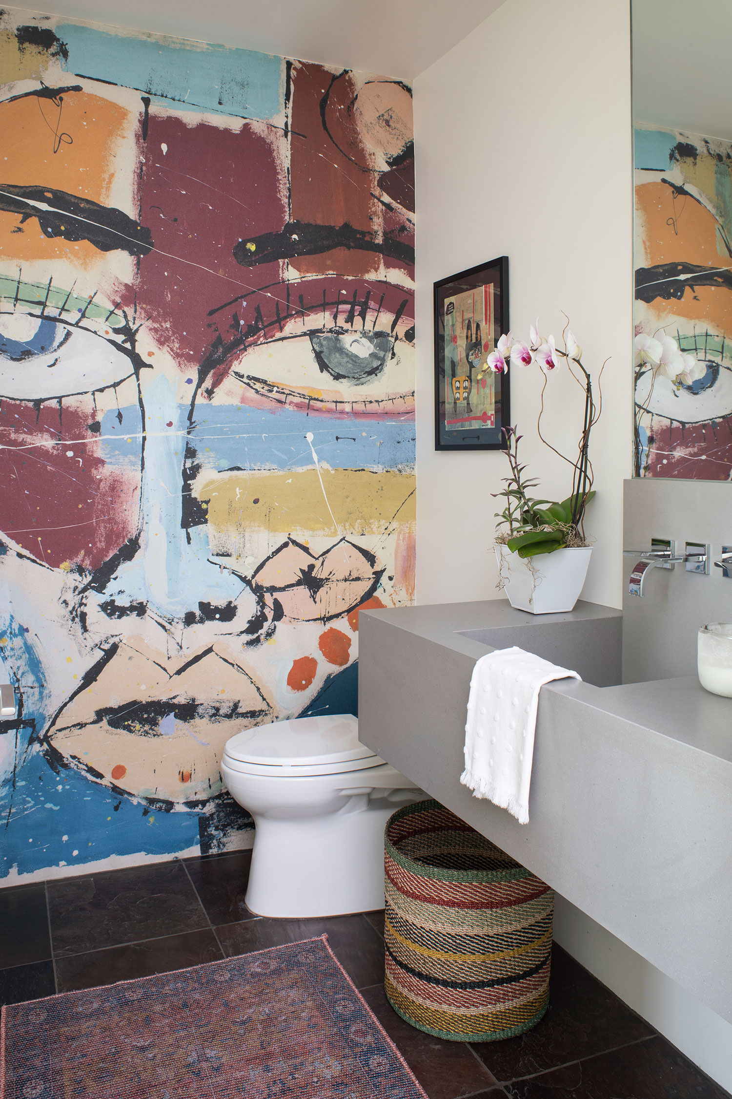 Mural Powder Room