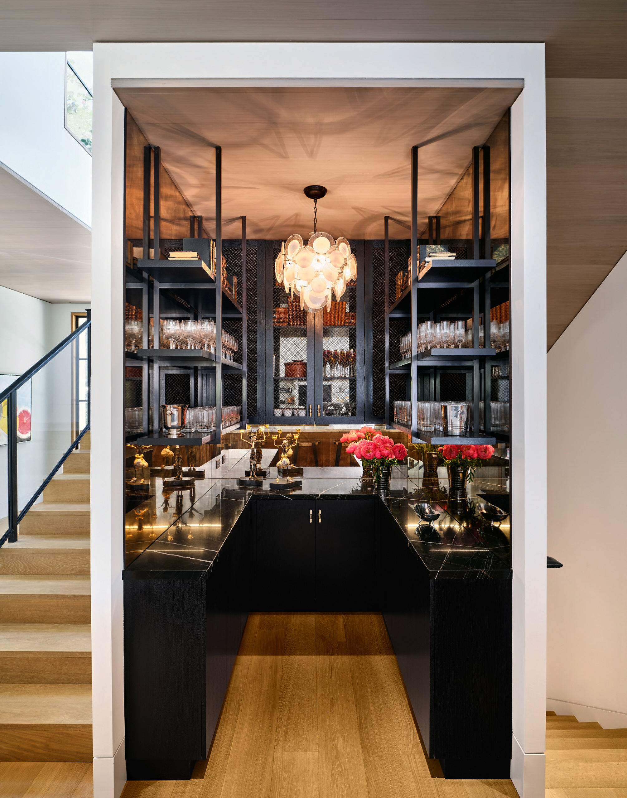 Noir Beverage Nook by Kathy Taslitz Studio