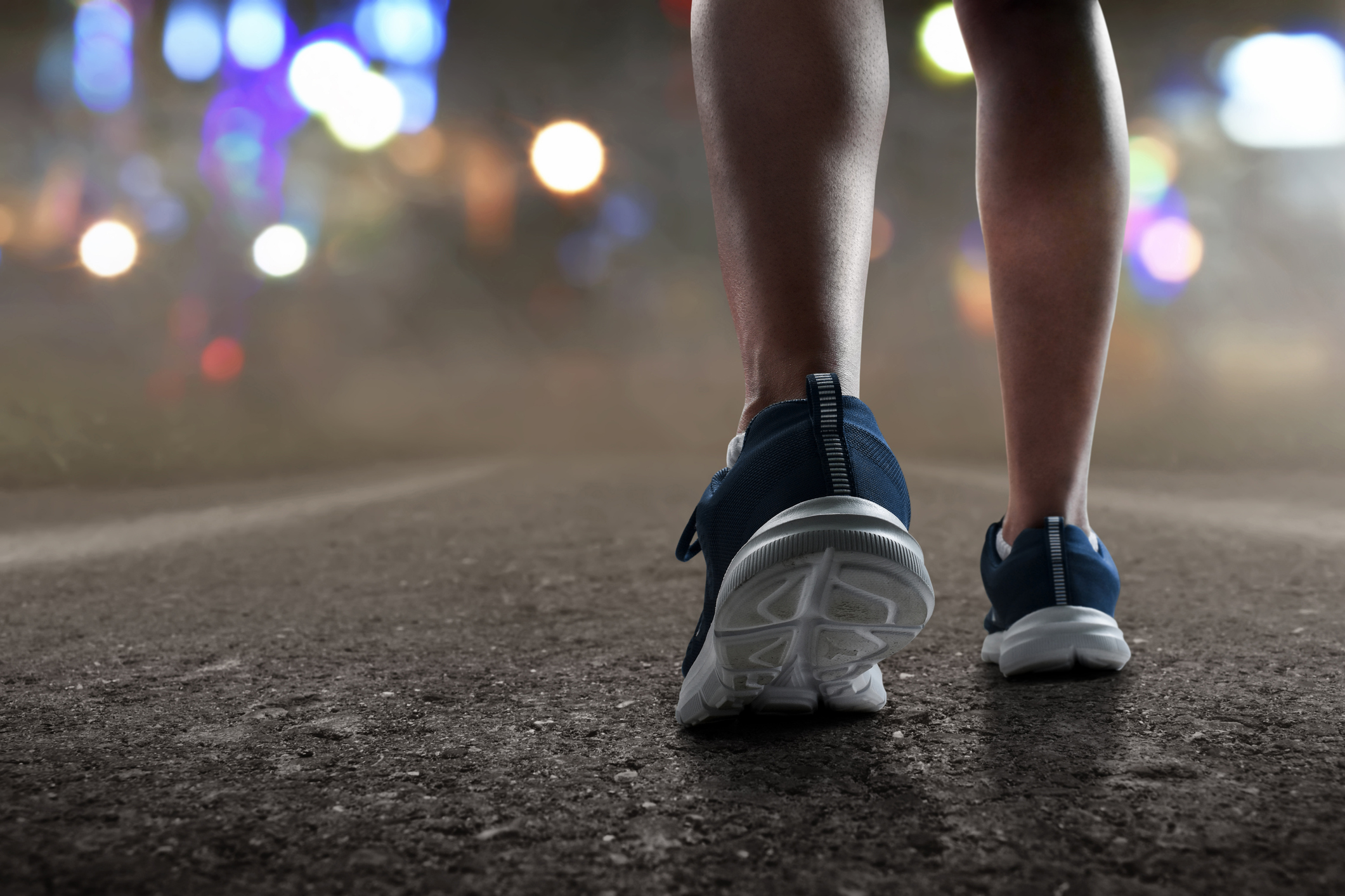Runner at night