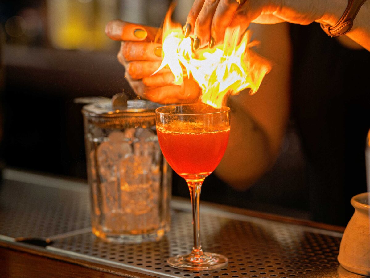 Sea Star Flaming Cocktail