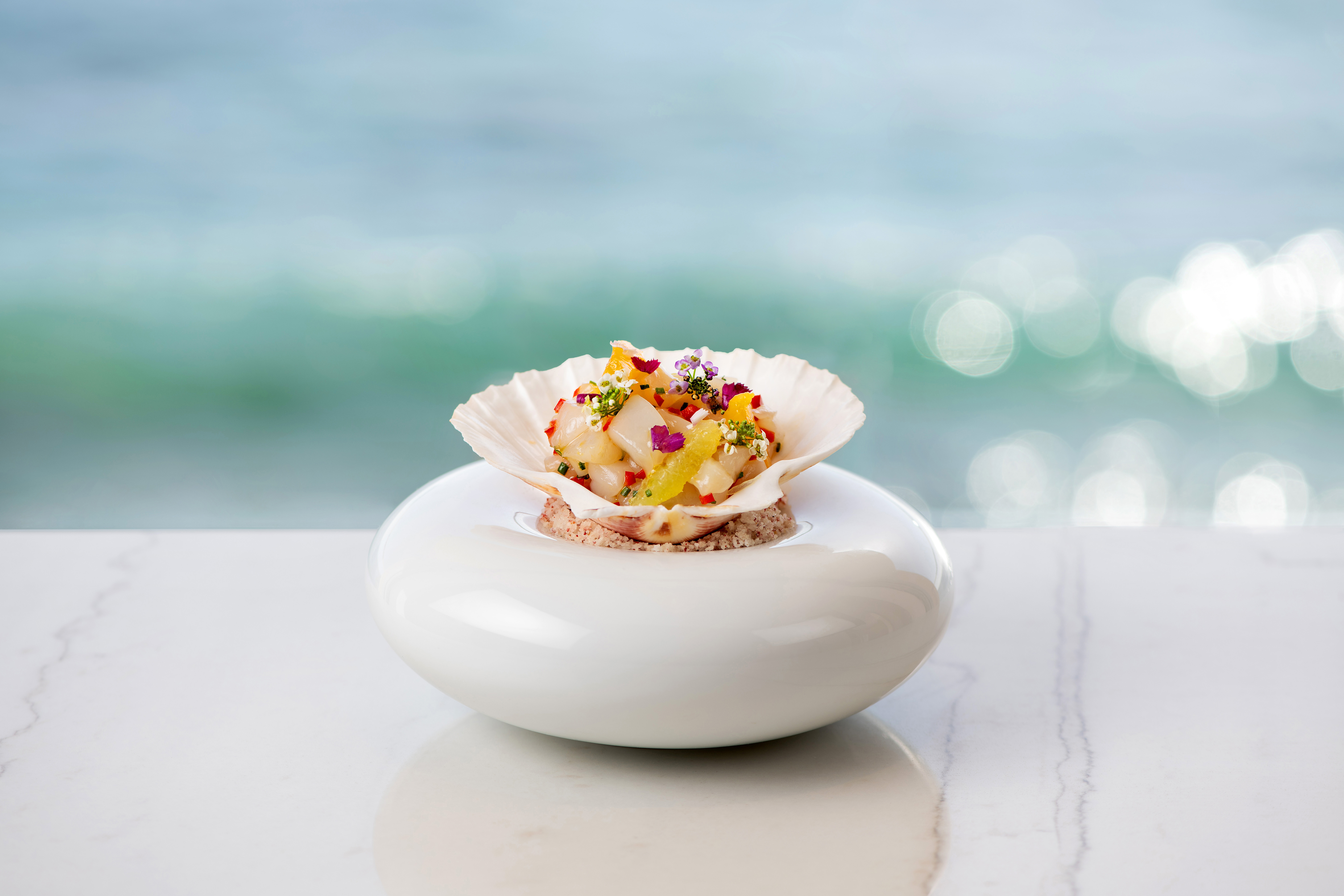 scallop-crudo-at-splashes-at-surf-sand-resort-laguna-beach