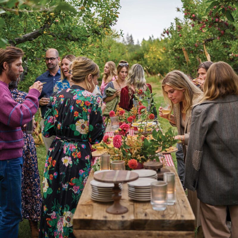 Orchard at Apple Lane's Long Dinner Table