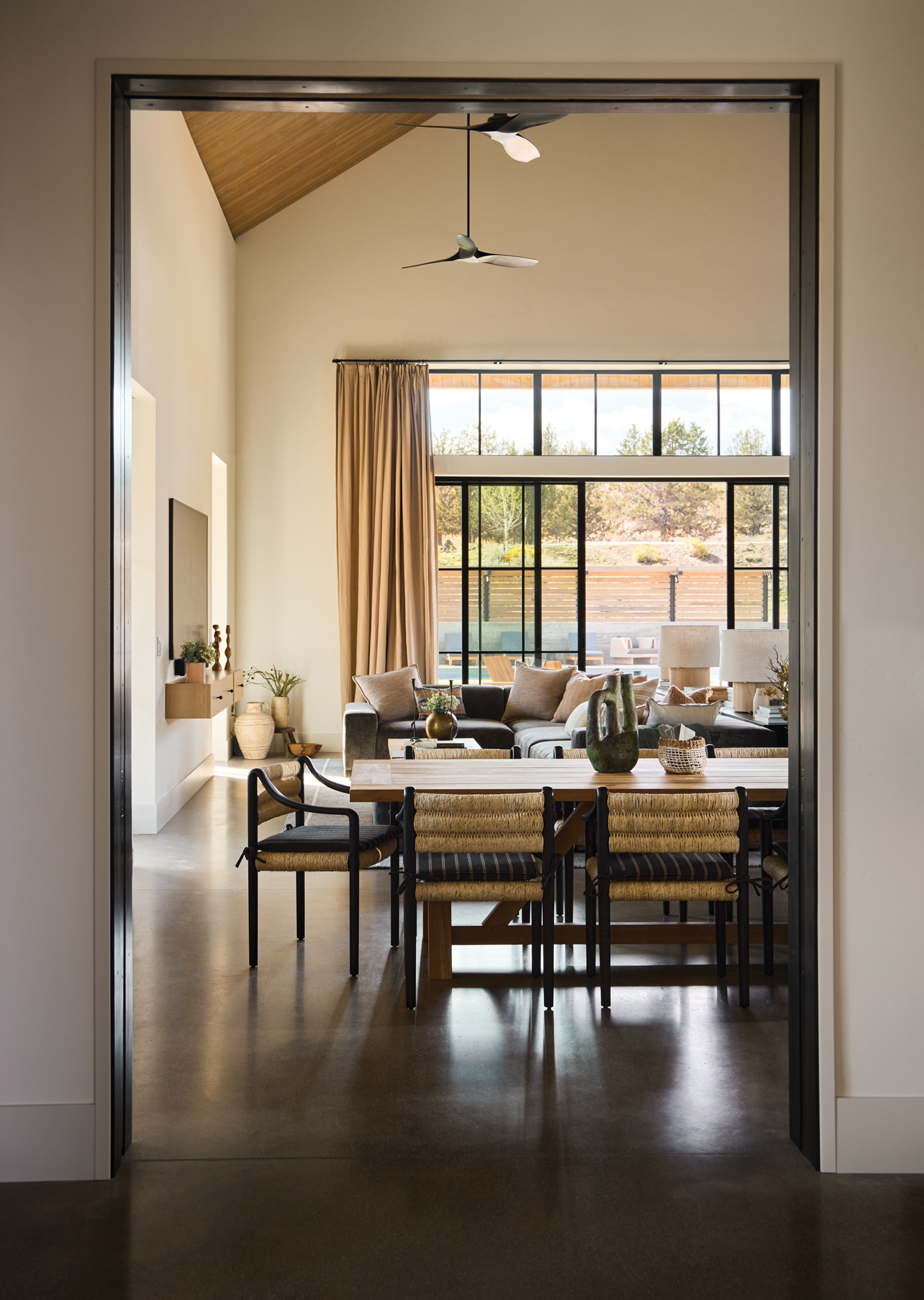 Oregon High Desert Barn Dining Living