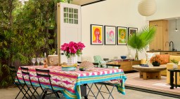 Outdoor Dining Area in Garage by Kerry Green