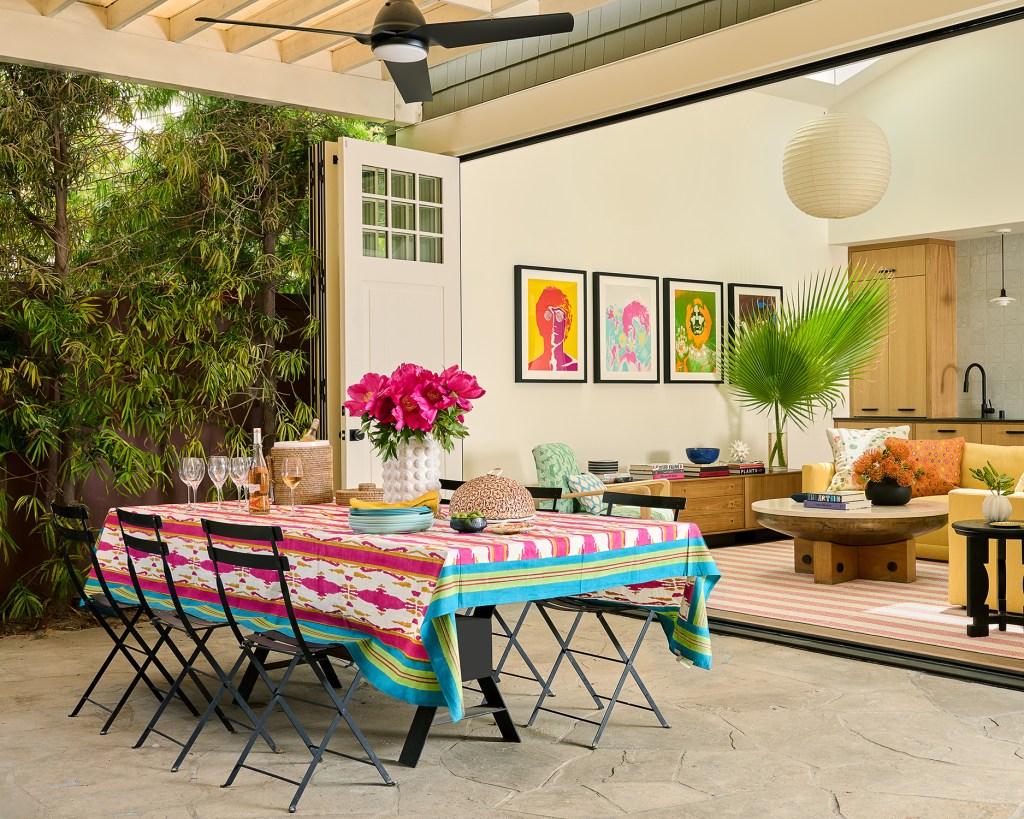 A Neglected Garage Was Transformed into a Colorful Hangout (with a Hidden Wine Cellar)