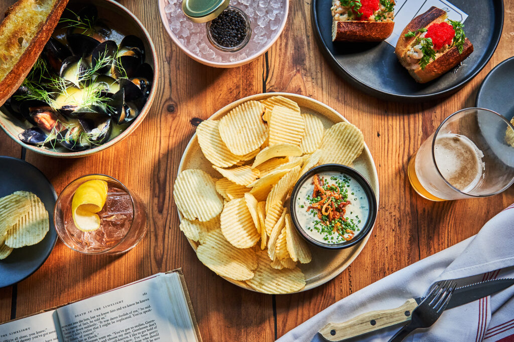 Pacific Standard Overhead Shot of Dishes and Drinks
