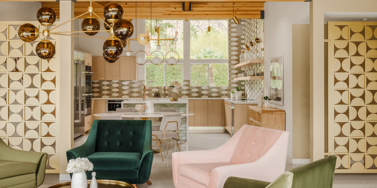 Palm Springs Lounge and Kitchen by Michelle Boudreau Design