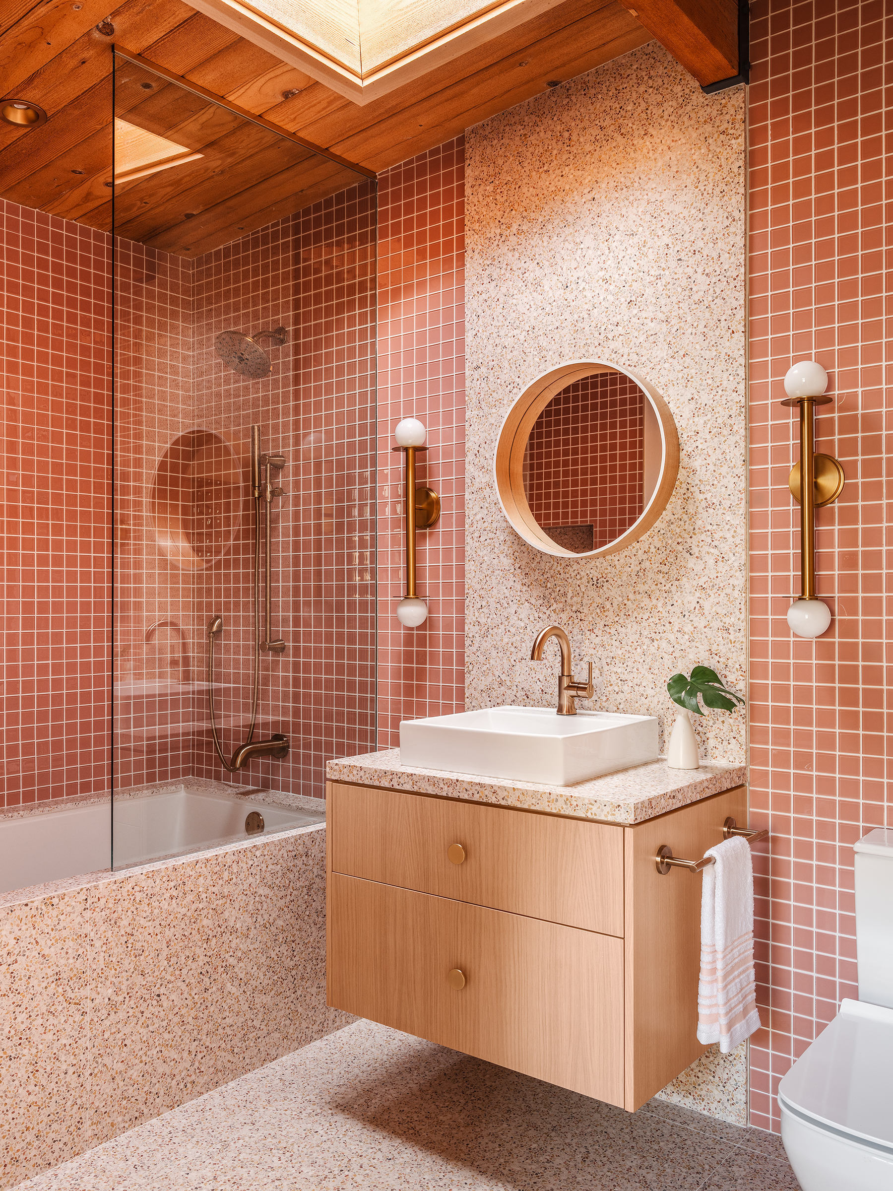 Palm Springs Pink Bathroom by Michelle Boudreau Design