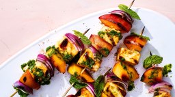 Paneer Tikka Peach Mint Skewers