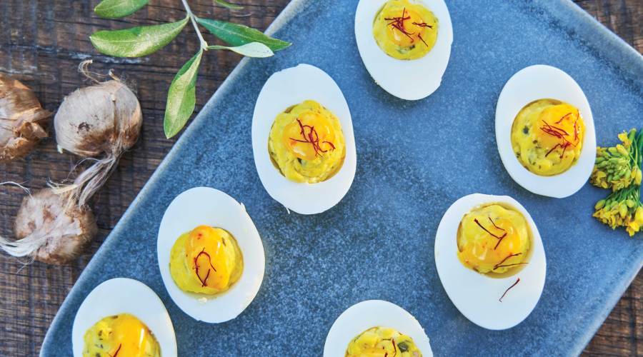 Saffron Deviled Eggs