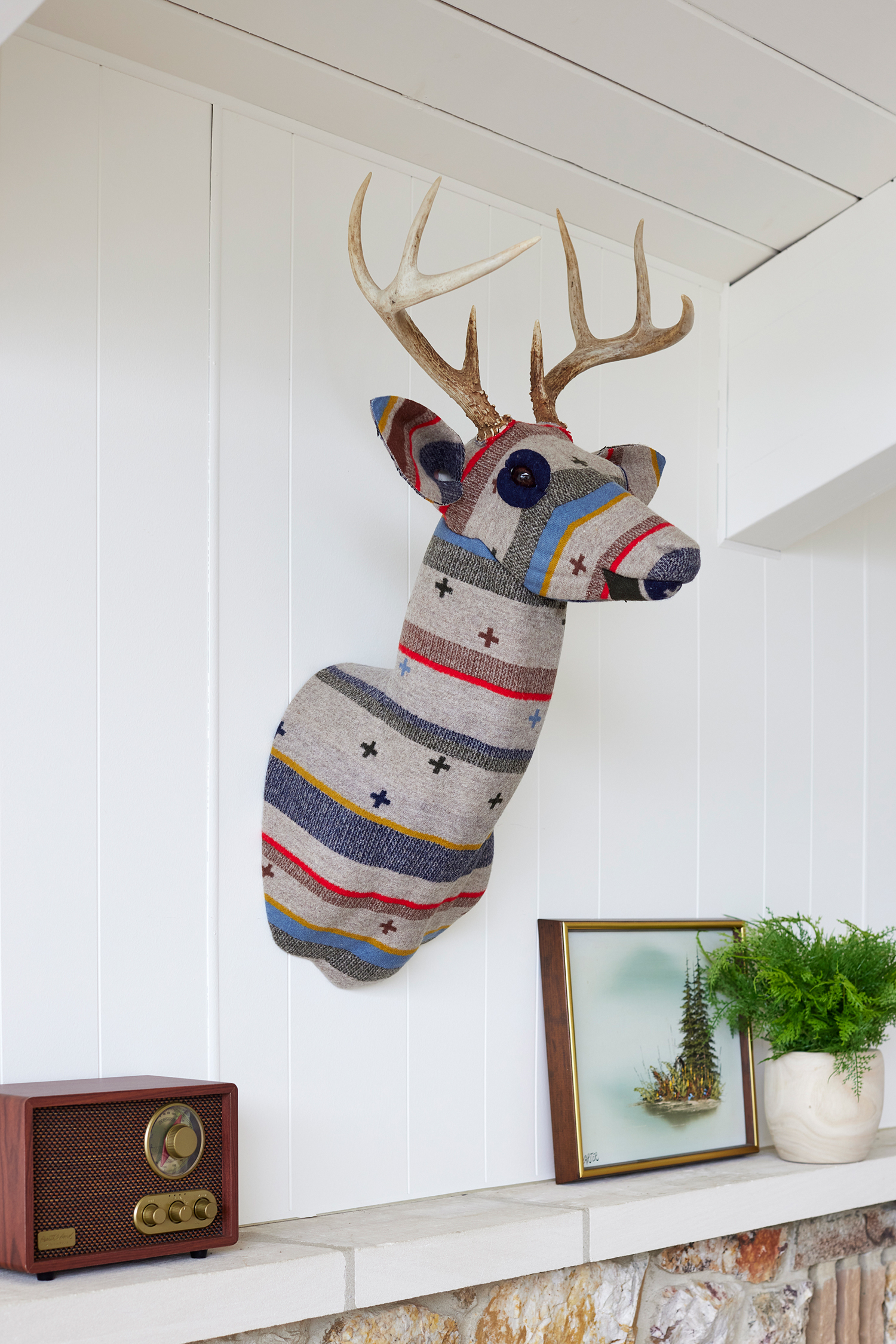 Pendleton Deer in Idaho Cabin by Lucas Browning Design