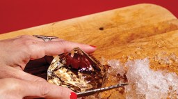 Hand-Cutting an Ice Diamond