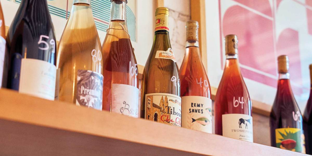 Wine Bottles on Shelf