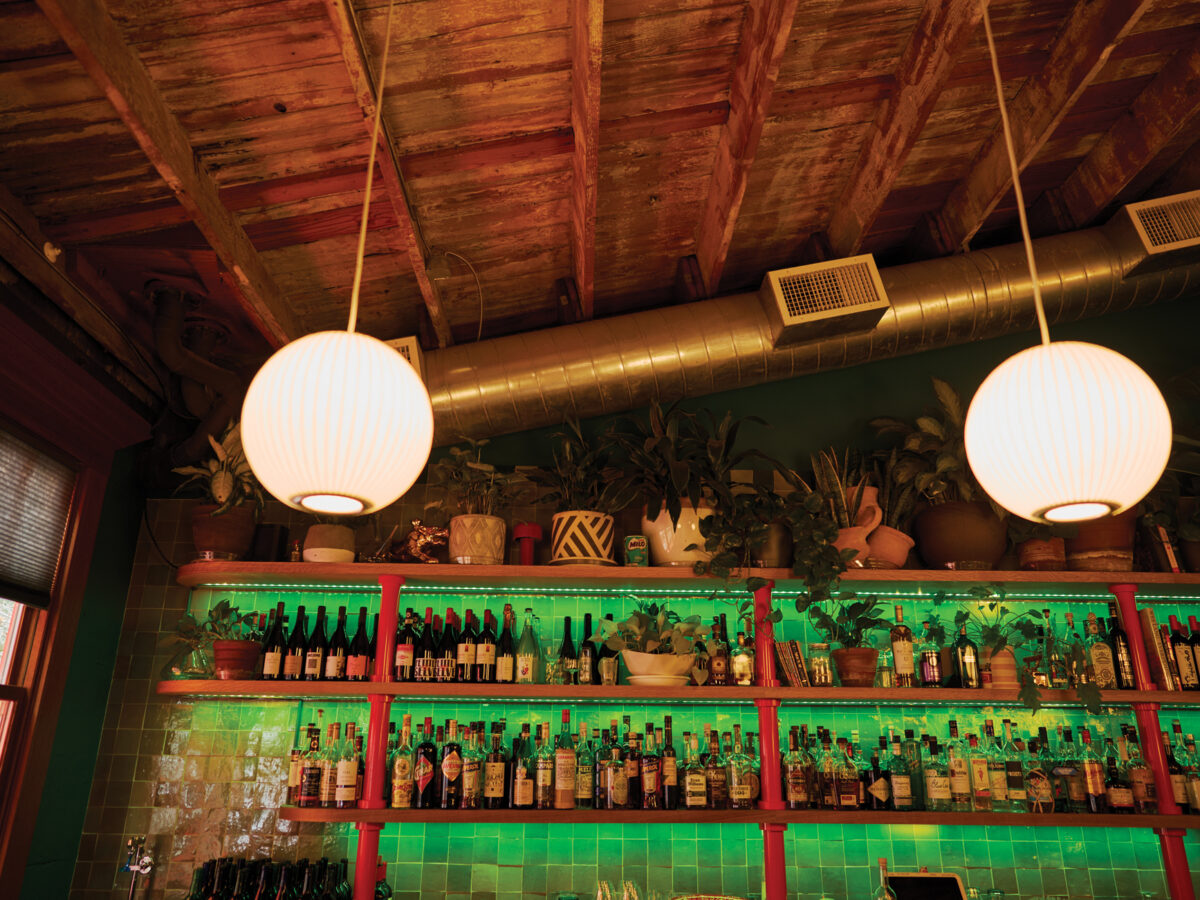 Phuket Cafe Portland Bar Bottles on Shelves