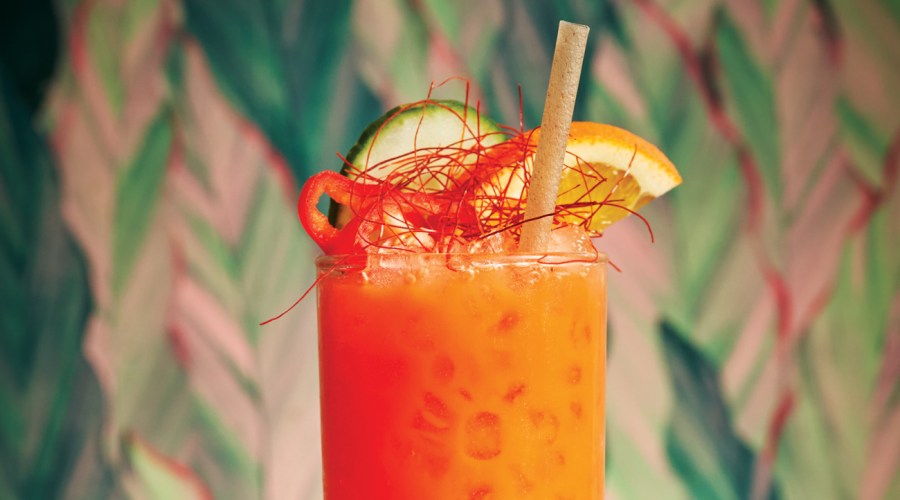 Carrot Ginger Apple Aperol Cocktail