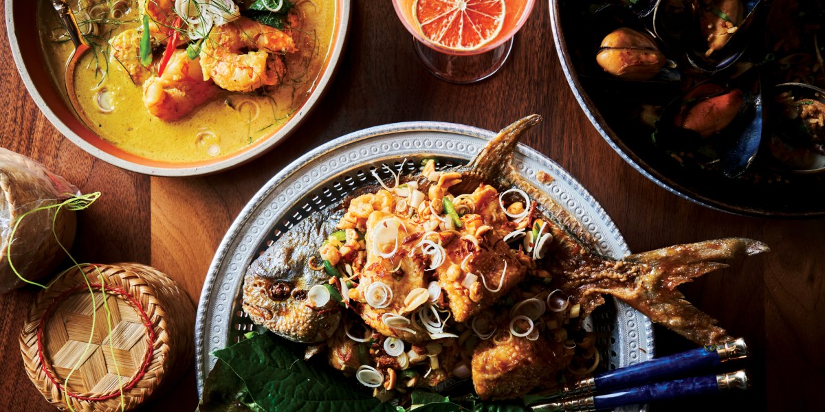 Thai Food and Cocktail Spread at Phuket Cafe