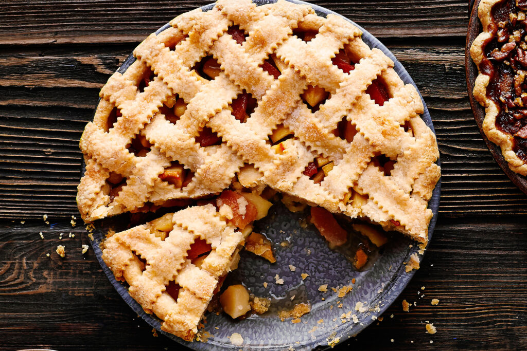 Lattice-Top Apple Quince Pie