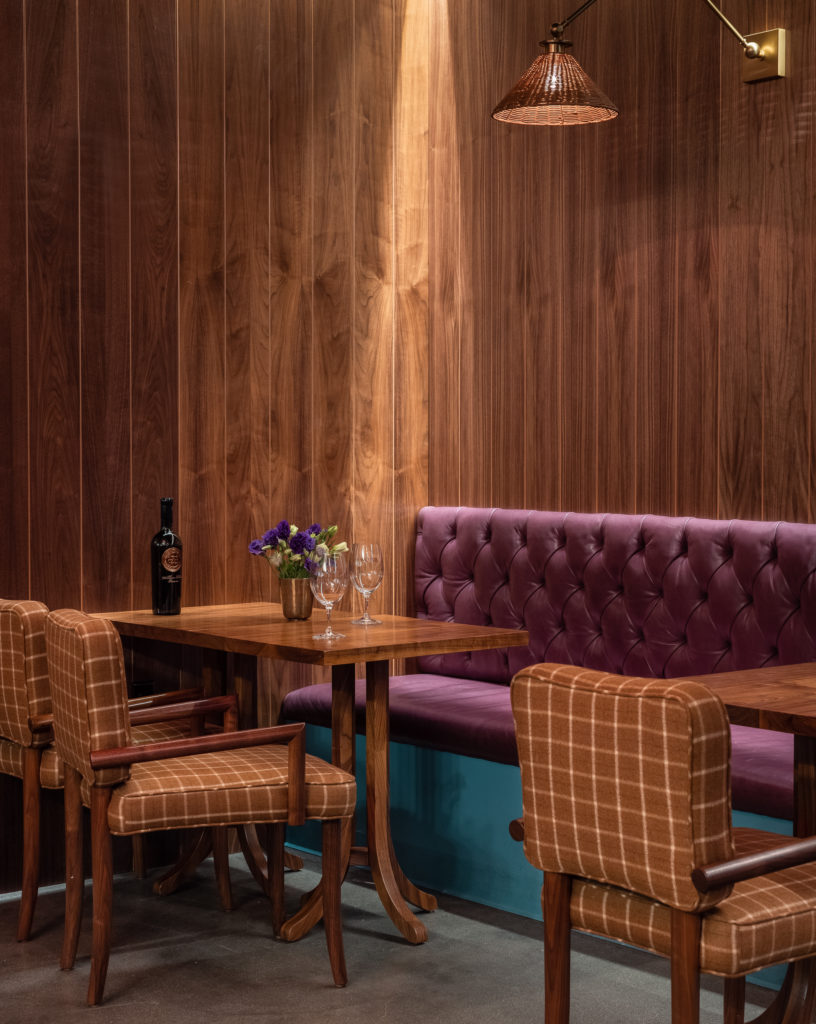 plaid-upholstered-chairs-Browne-family-tasting-room