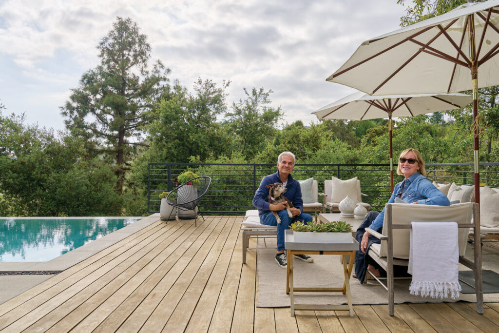 The Leiaghats on Their Pool Deck