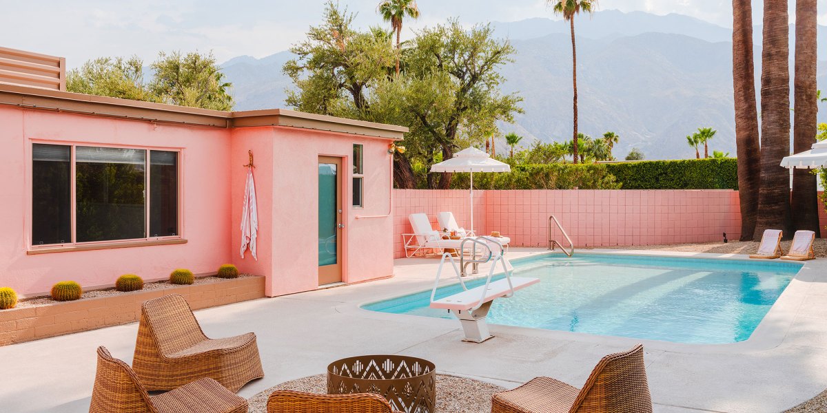 Pool in Busty Lush Palm Springs House by Laurel Harrop