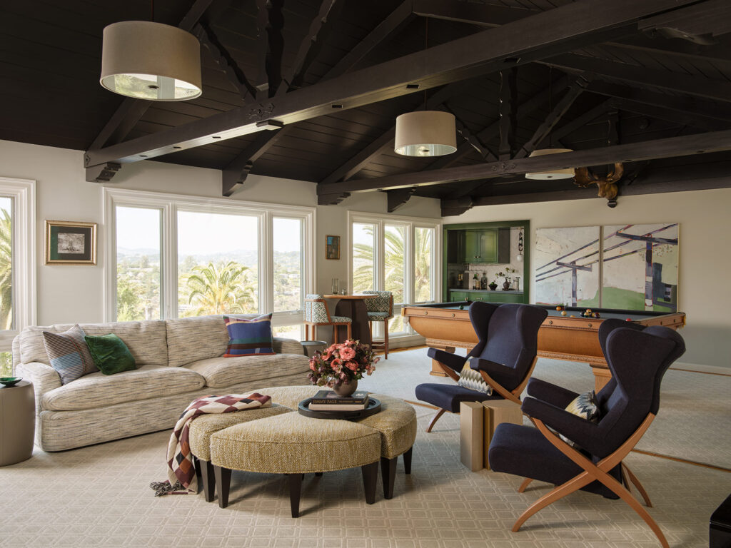 Pool Room in Marin County House by Caitlin Jones Design