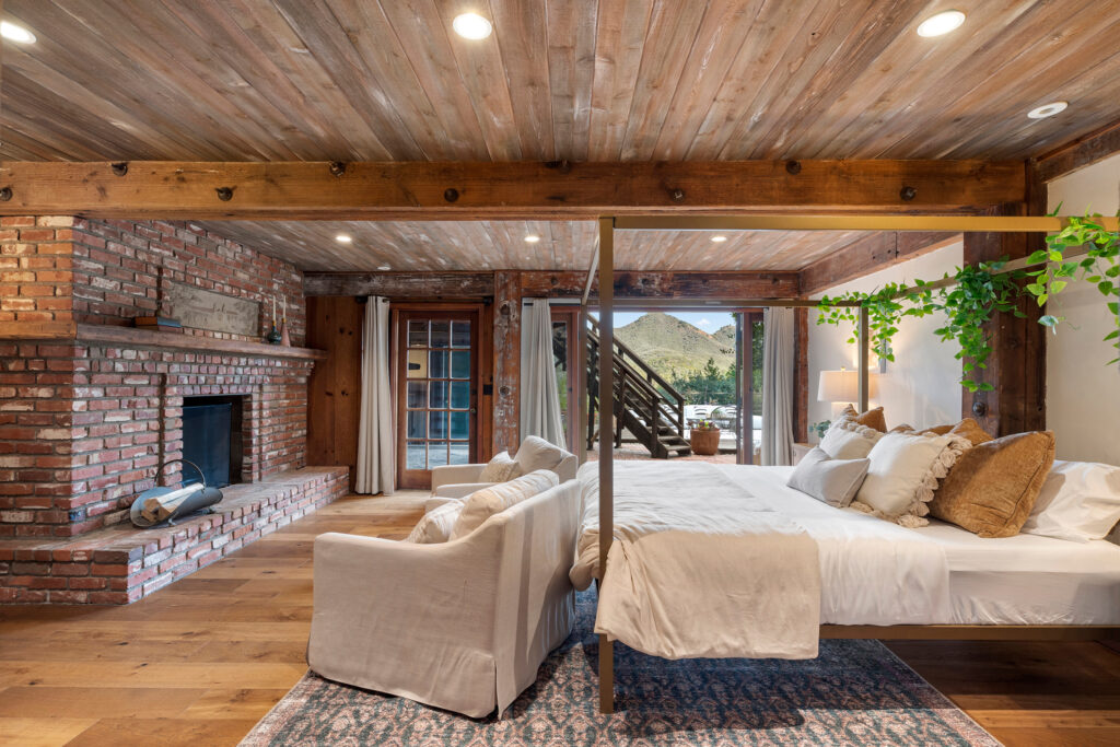 Post and Beam Primary Bedroom