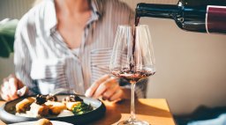 Pouring Wine in Restaurant