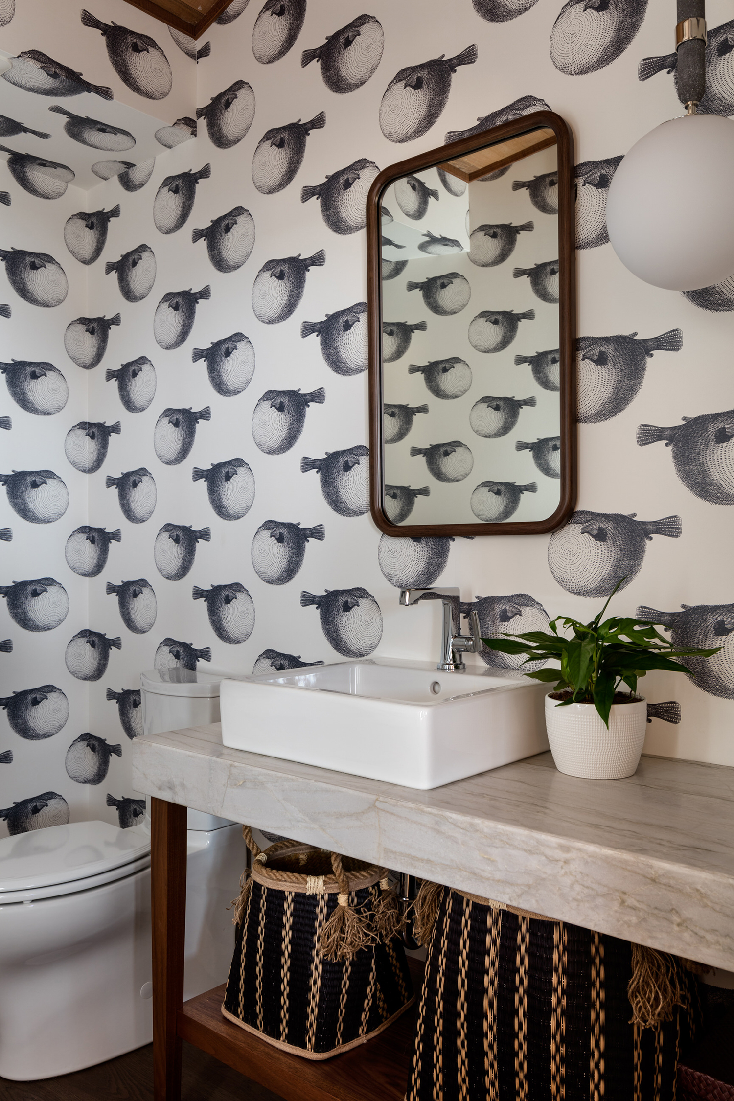 Powder Room in Camano Island House by Shannon Adamson