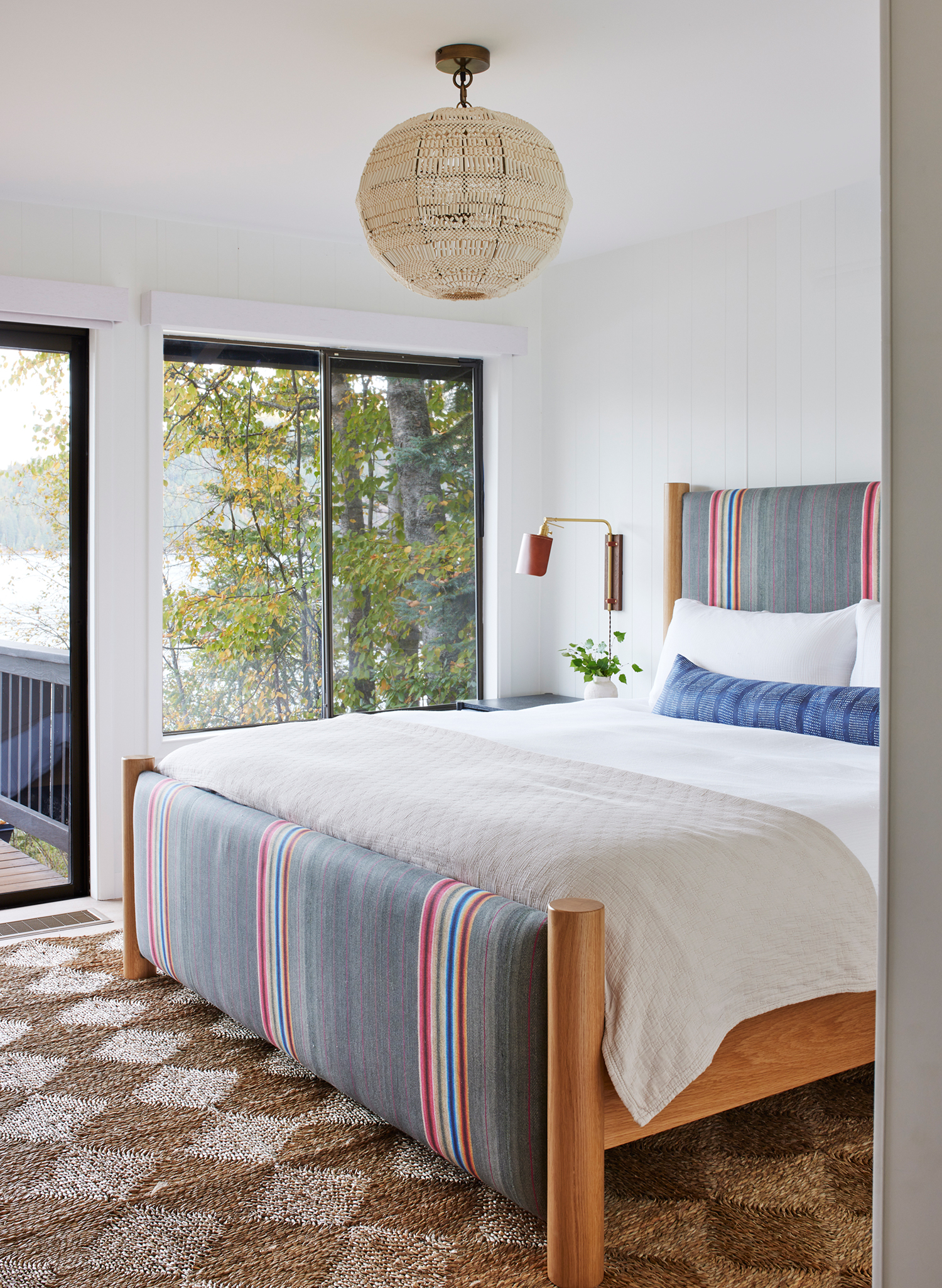 Primary Bedroom in Idaho Cabin by Lucas Browning Design