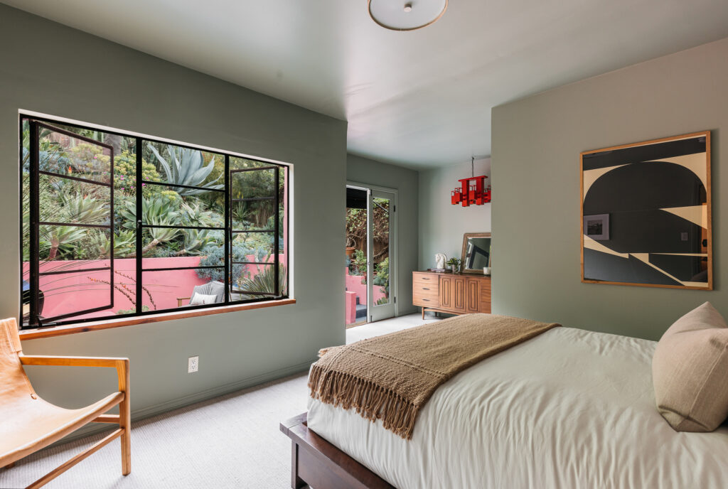 Primary Bedroom in Pink Mount Washington House