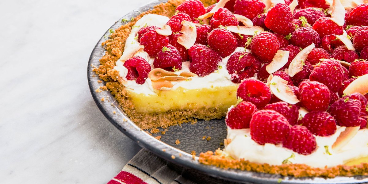 Raspberry, Lime, and Coconut Pie (0617)