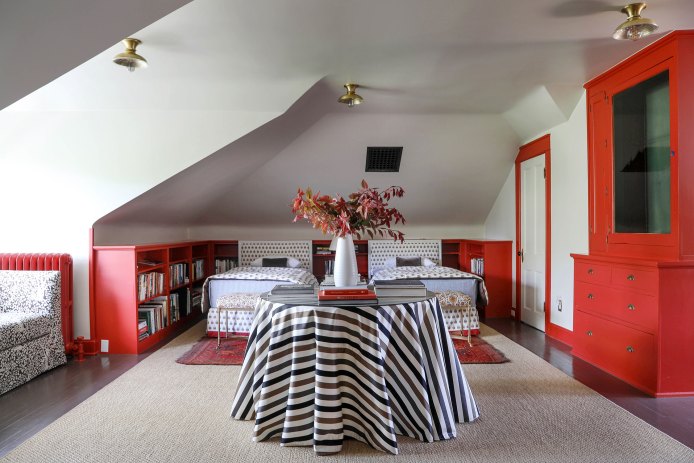 Red Bedroom by Emily Tucker Design