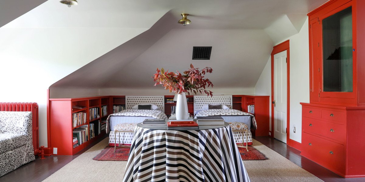 Red Bedroom by Emily Tucker Design