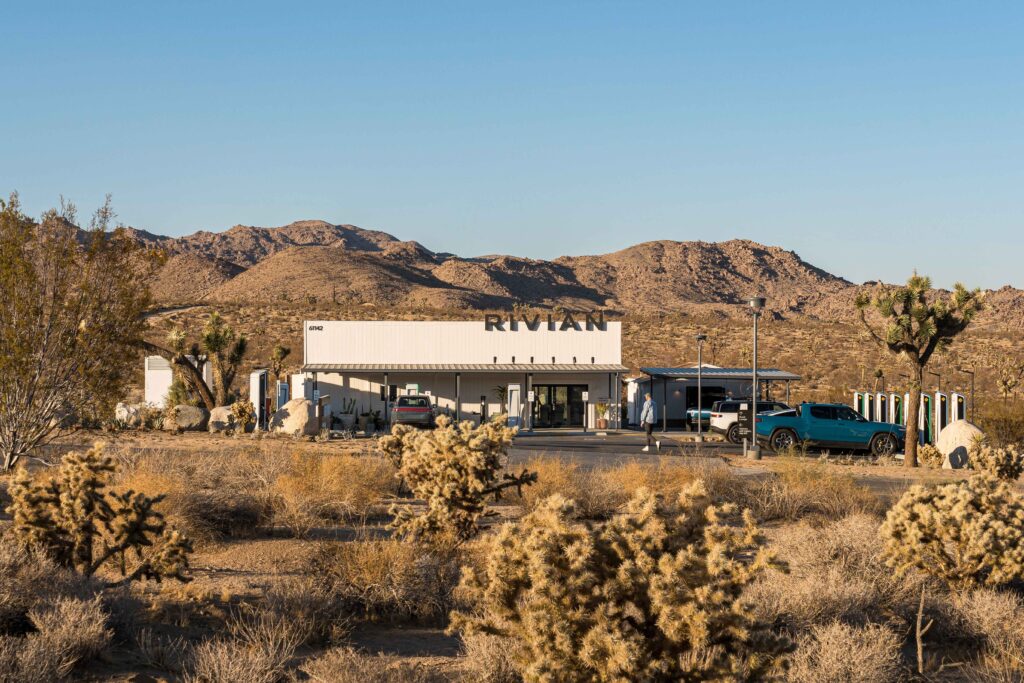 Rivian Joshua Tree Charging Outpost Location in the Desert