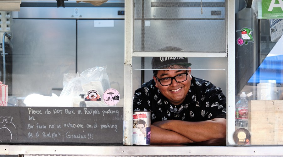 Rodolfo Barrientos Inside His Taco Truck