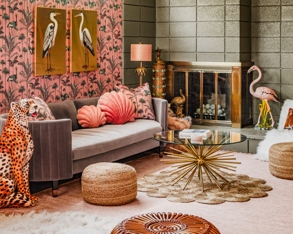 Seating Area in Busty Lush Palm Springs House by Laurel Harrop